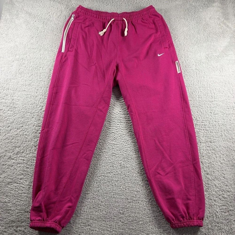 Nike Dri Fit Standard Issue Sweatpants Mens Large Fireberry Hot Pink Tapered NEW